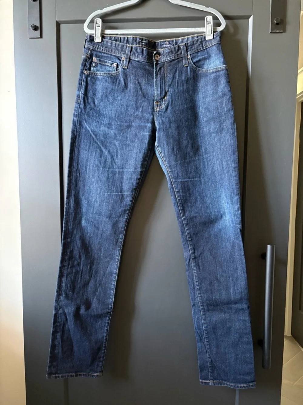 Ag Adriano Goldschmied The Everett Slim Straight Jeans in Dark Blue